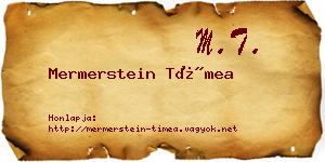 Mermerstein Tímea névjegykártya